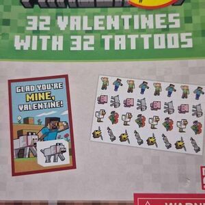 Minecraft Valentines 32 tattoos and 48 heart seals